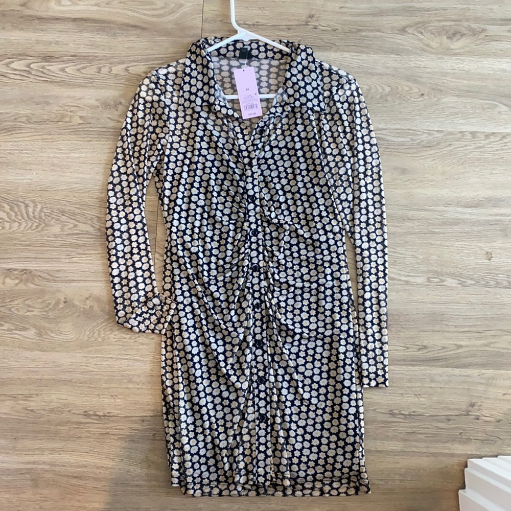 Long sleeve wild fable daisy printed mesh dress. Tags on. Never worn